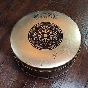Gold Gift Premium Fruit Cake Tin